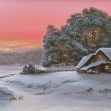 Схема вышивки «wieczór zimowy»