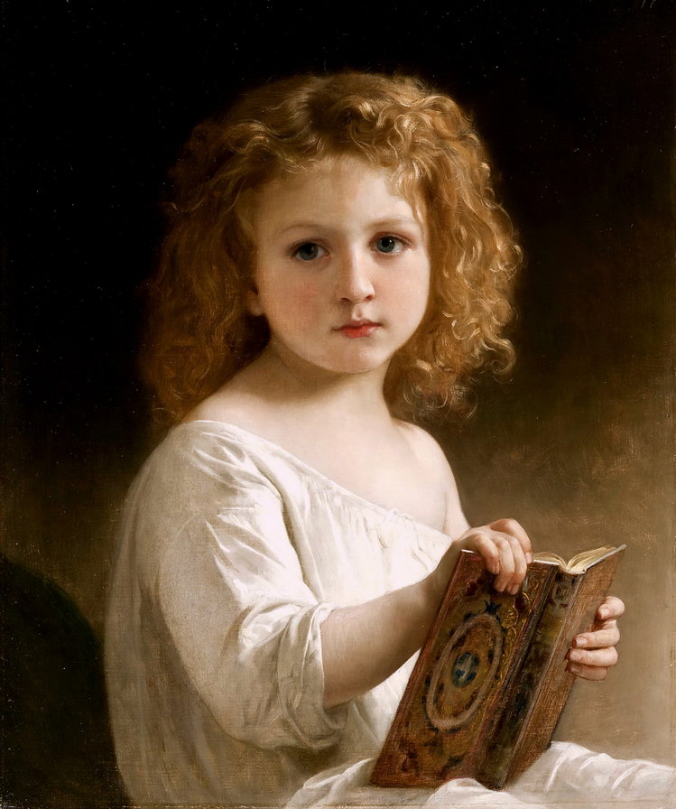 девочка с книгой - дети, портрет - оригинал