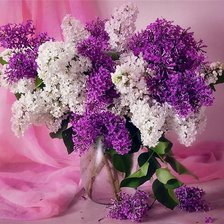 Схема вышивки «Сирень в розовом»