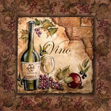 Схема вышивки «Вино в рамке»