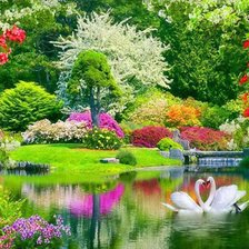 Схема вышивки «lake»