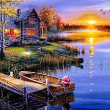 Схема вышивки «lake2»