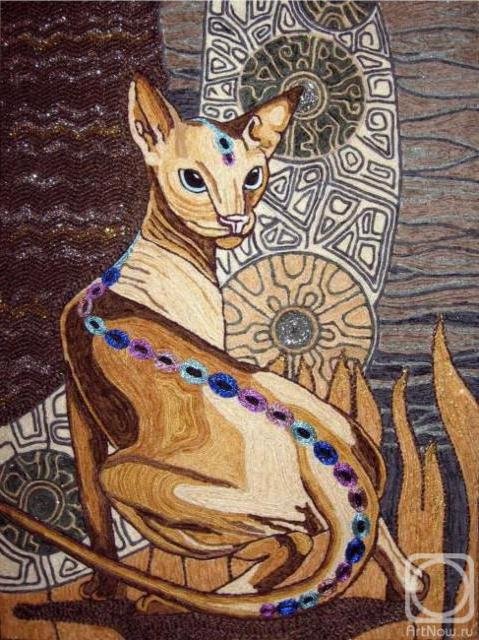 кот-абстракция - сфинкс, кот - оригинал