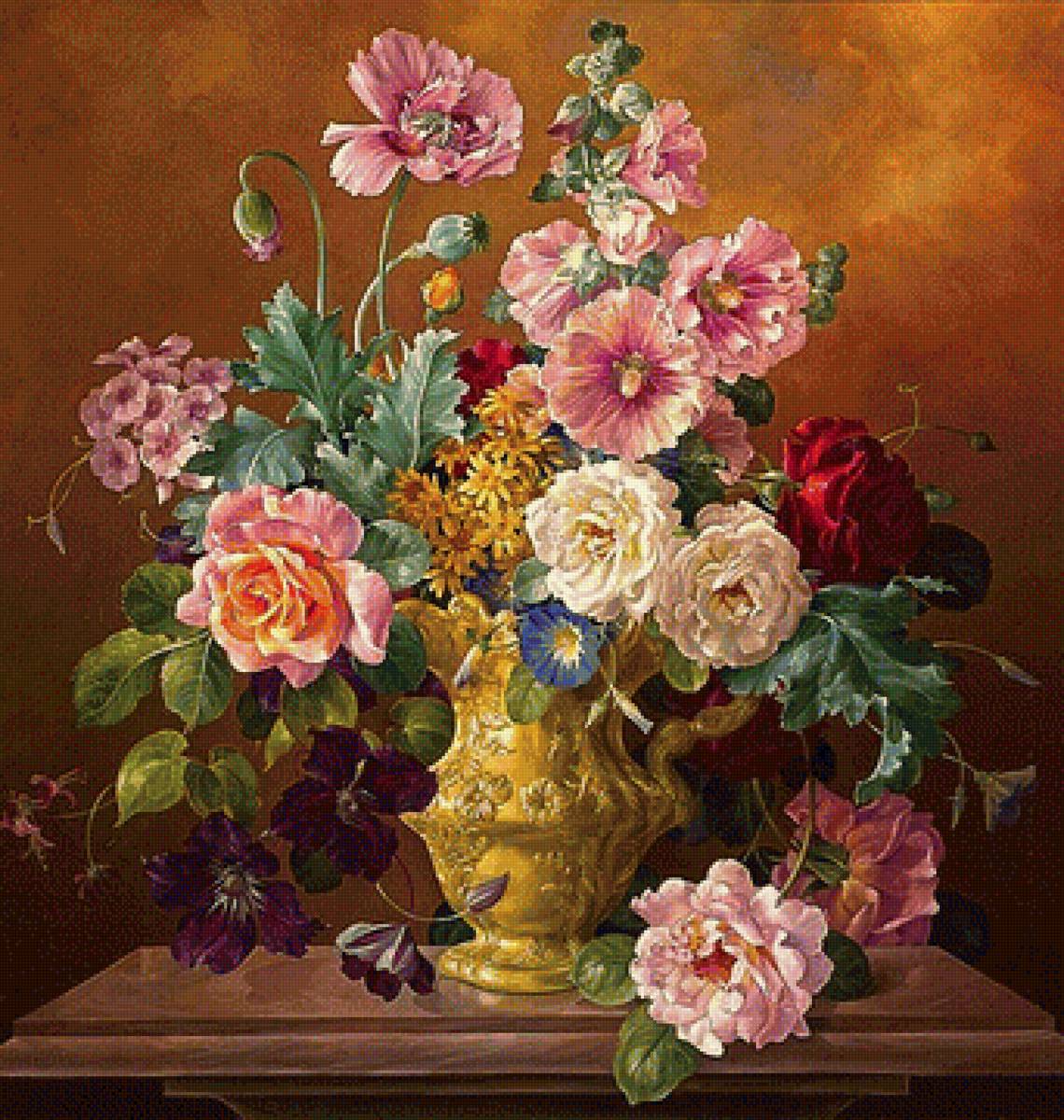 Букет - вышивка крестом - предпросмотр