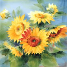 Схема вышивки «słoneczniki»