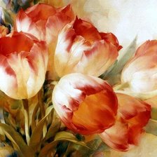 Оригинал схемы вышивки «tulipany» (№1479631)