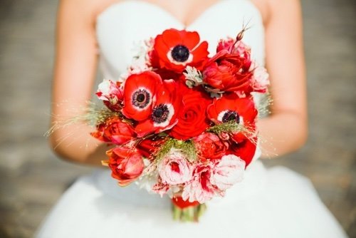 букет невесты - свадьба, невеста, маки, букет - оригинал