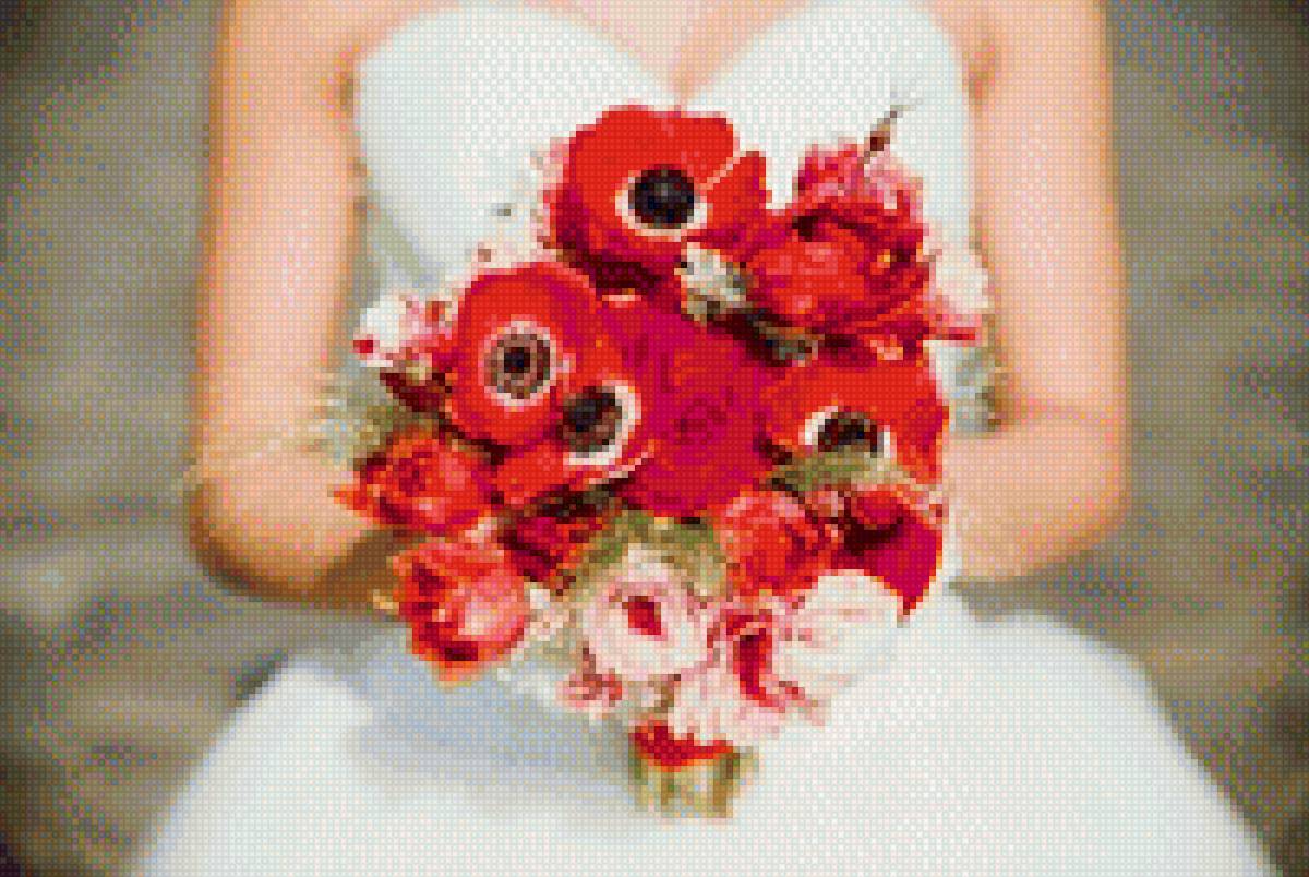 букет невесты - букет, невеста, свадьба, маки - предпросмотр