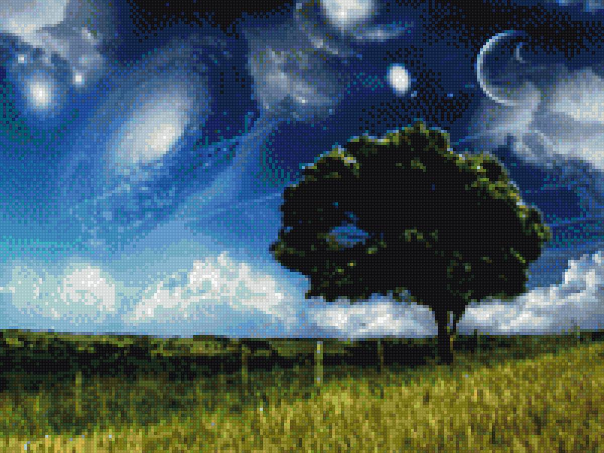 Дерево - космос - предпросмотр