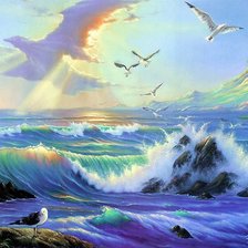 Схема вышивки «Море»