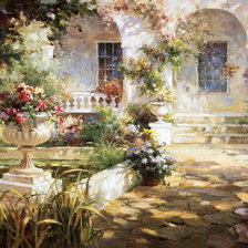 Схема вышивки «Средиземноморский пейзаж»