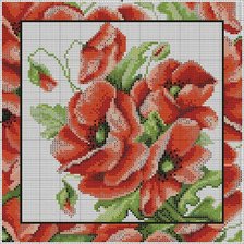 Схема вышивки «маки2»