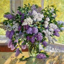 Схема вышивки «Сирень»