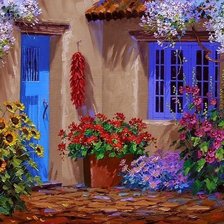 Схема вышивки «Испанский дворик»