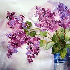 Схема вышивки «сирень»