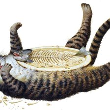 Схема вышивки «поел, теперь можно и поспать...»