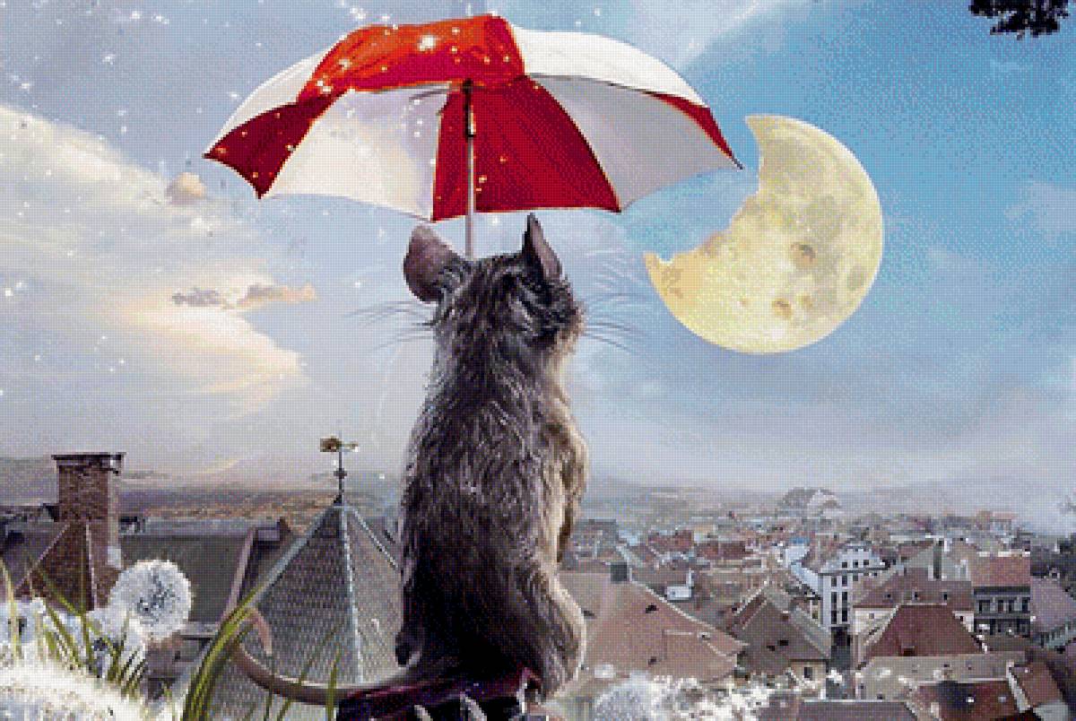 Мечтатель - арт, литература, природа, город, фэнтези, мир, мышь - предпросмотр