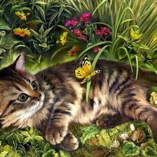 Схема вышивки «котейка 1»