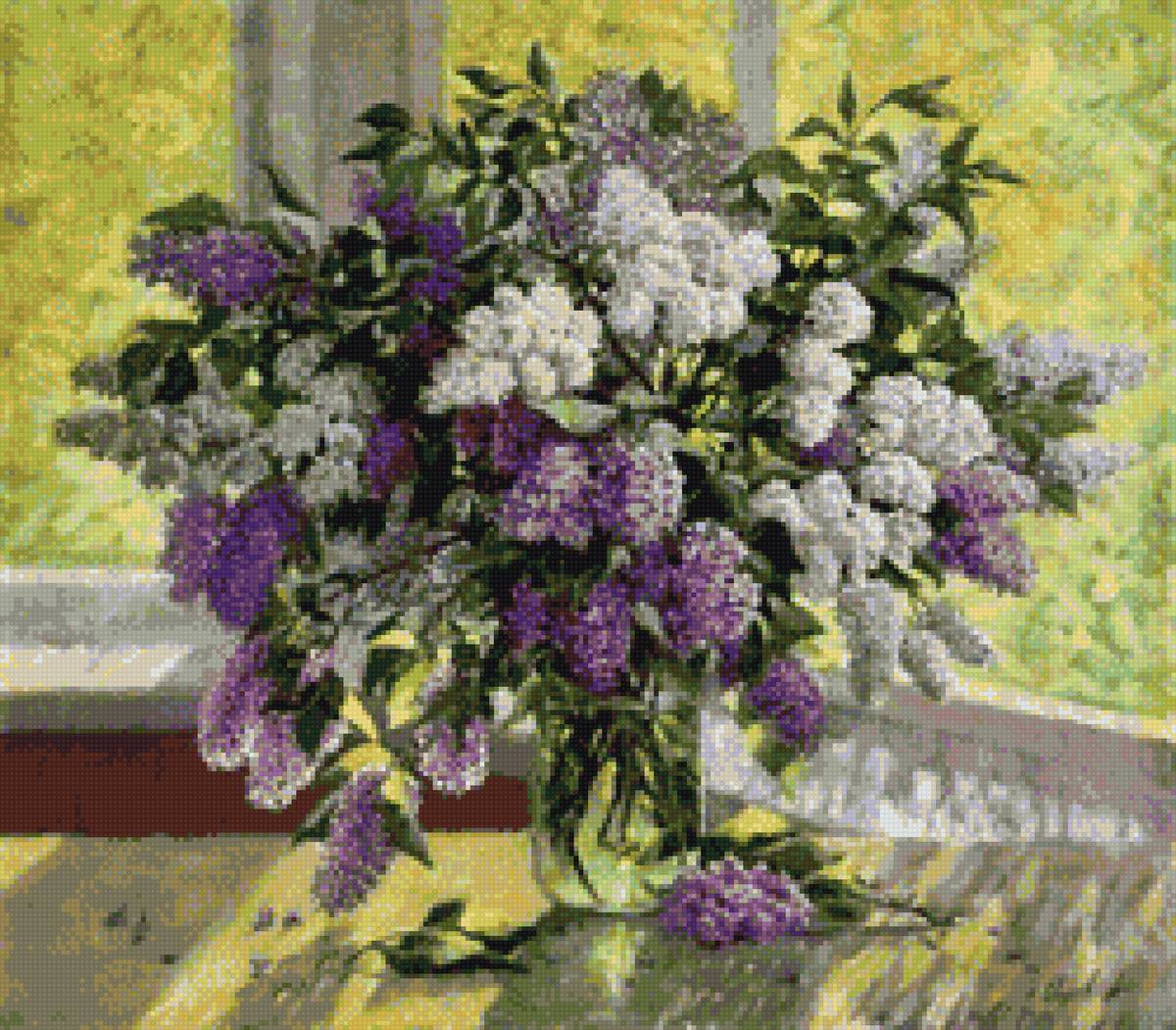 сирень - букет окно - предпросмотр