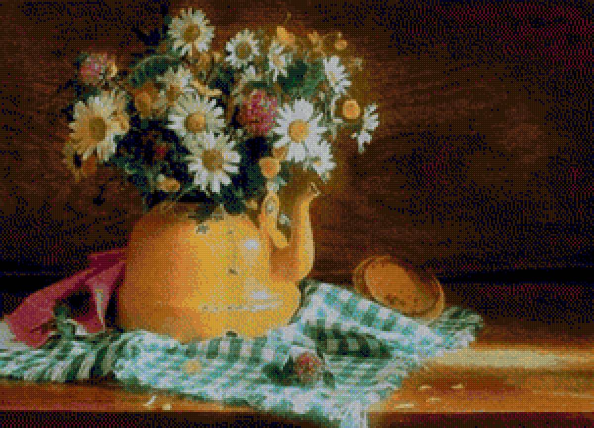 Чайник с цветами - предпросмотр