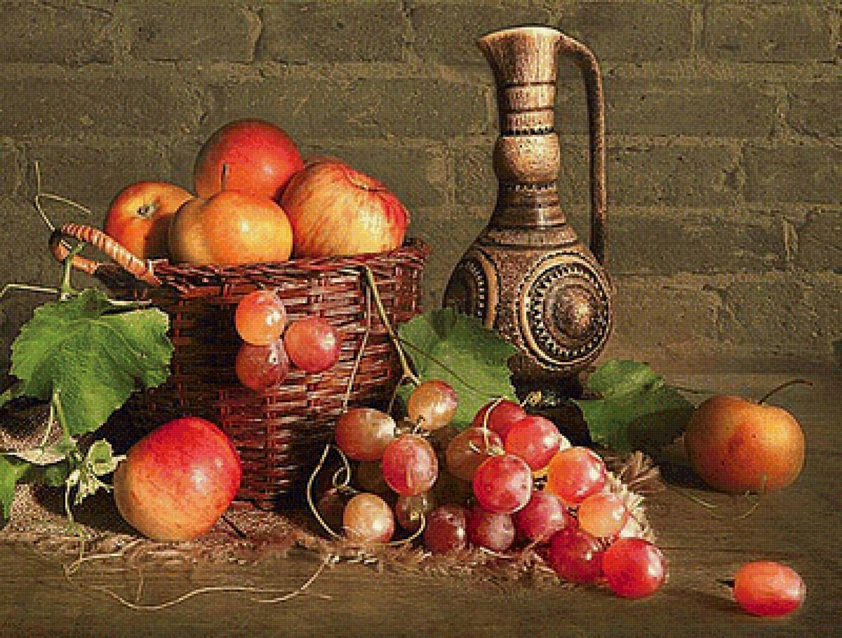 Натюрморт - натюрморт вышивка крестом - предпросмотр