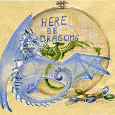 Оригинал схемы вышивки «Here be dragons» (№1485939)