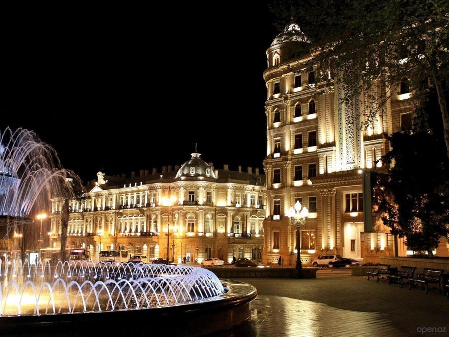 Баку - город, ночной город - оригинал