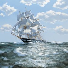 Схема вышивки «ПАРУСНИК 4»