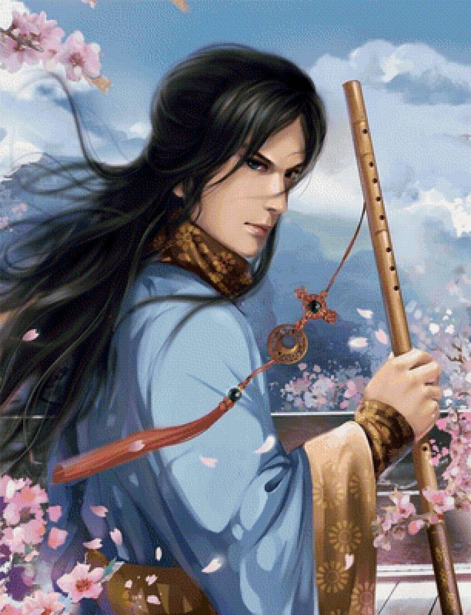 Восток - арт, аниме, юноша, восток, фэнтези - предпросмотр