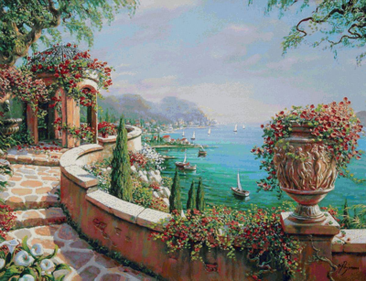 средиземноморский пейзаж - предпросмотр