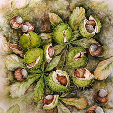 Схема вышивки «каштаны»