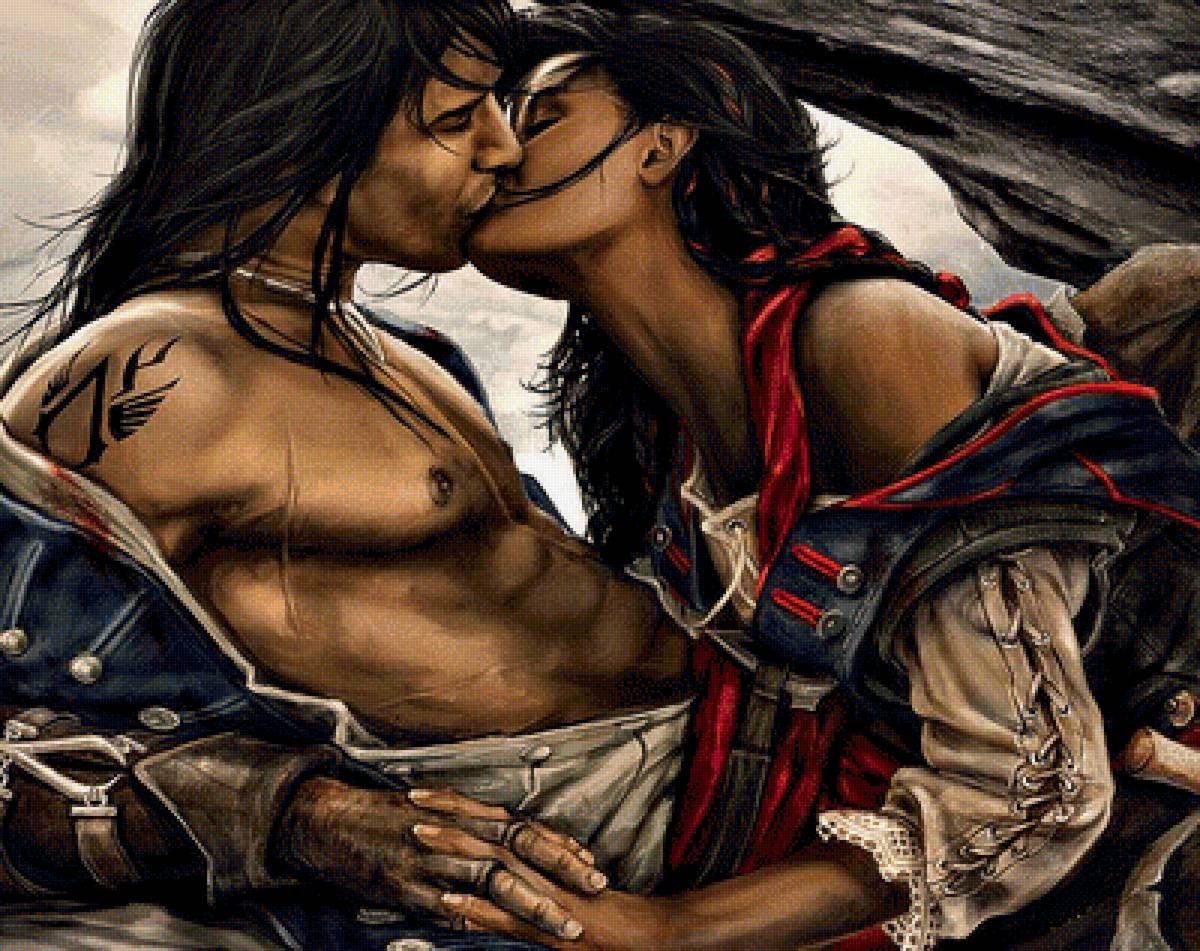 Арт - любовь, пара, фэнтези, аниме, арт - предпросмотр