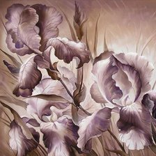 Схема вышивки «ирисы»