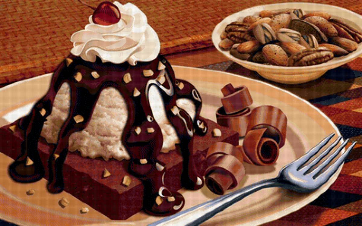 сладкое настроение - шоколад, мороженное - предпросмотр