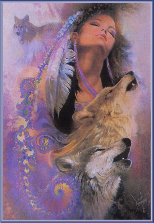 Девушка и волк - оригинал