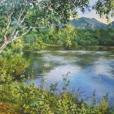 Схема вышивки «река»