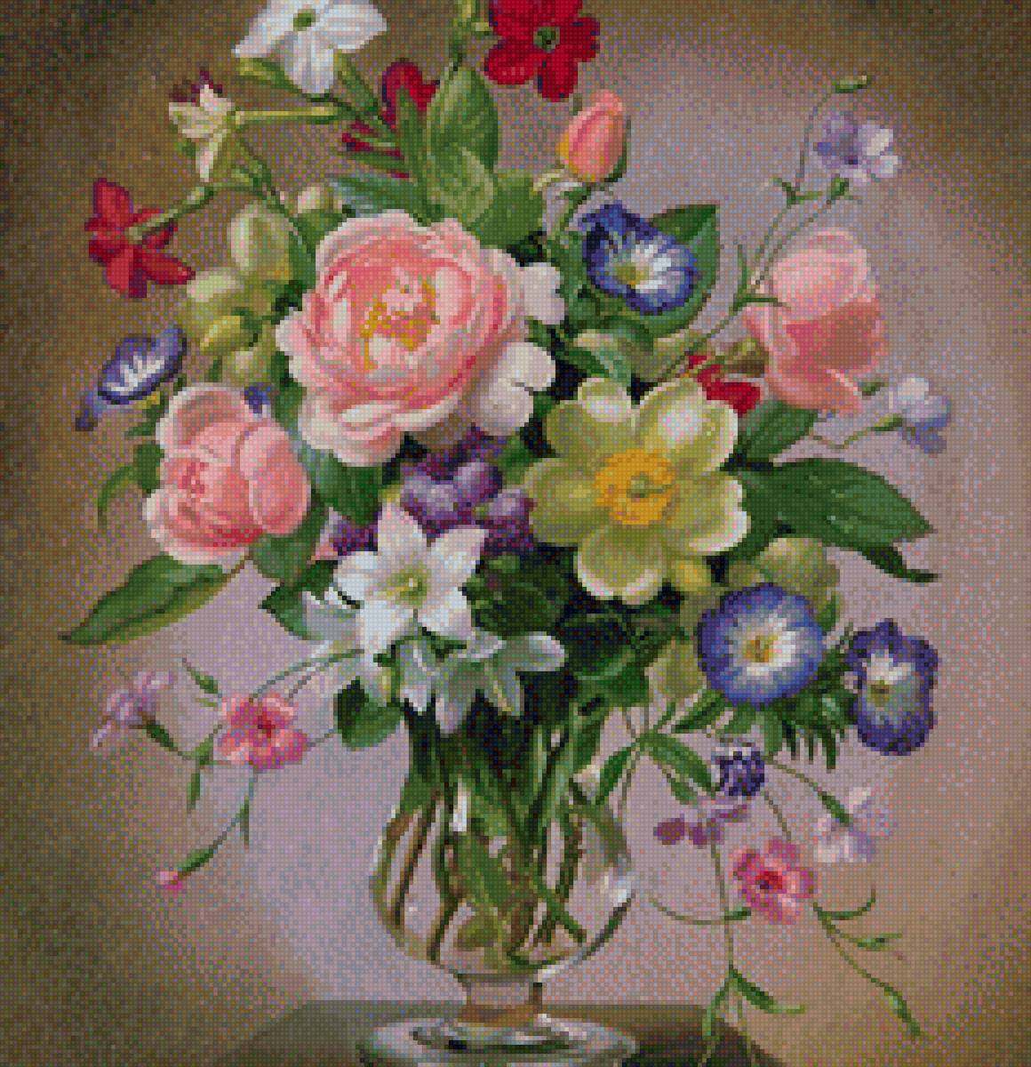 0253 - цветы, красота, картина, натюрморт - предпросмотр