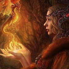 Схема вышивки «Огонек мой»