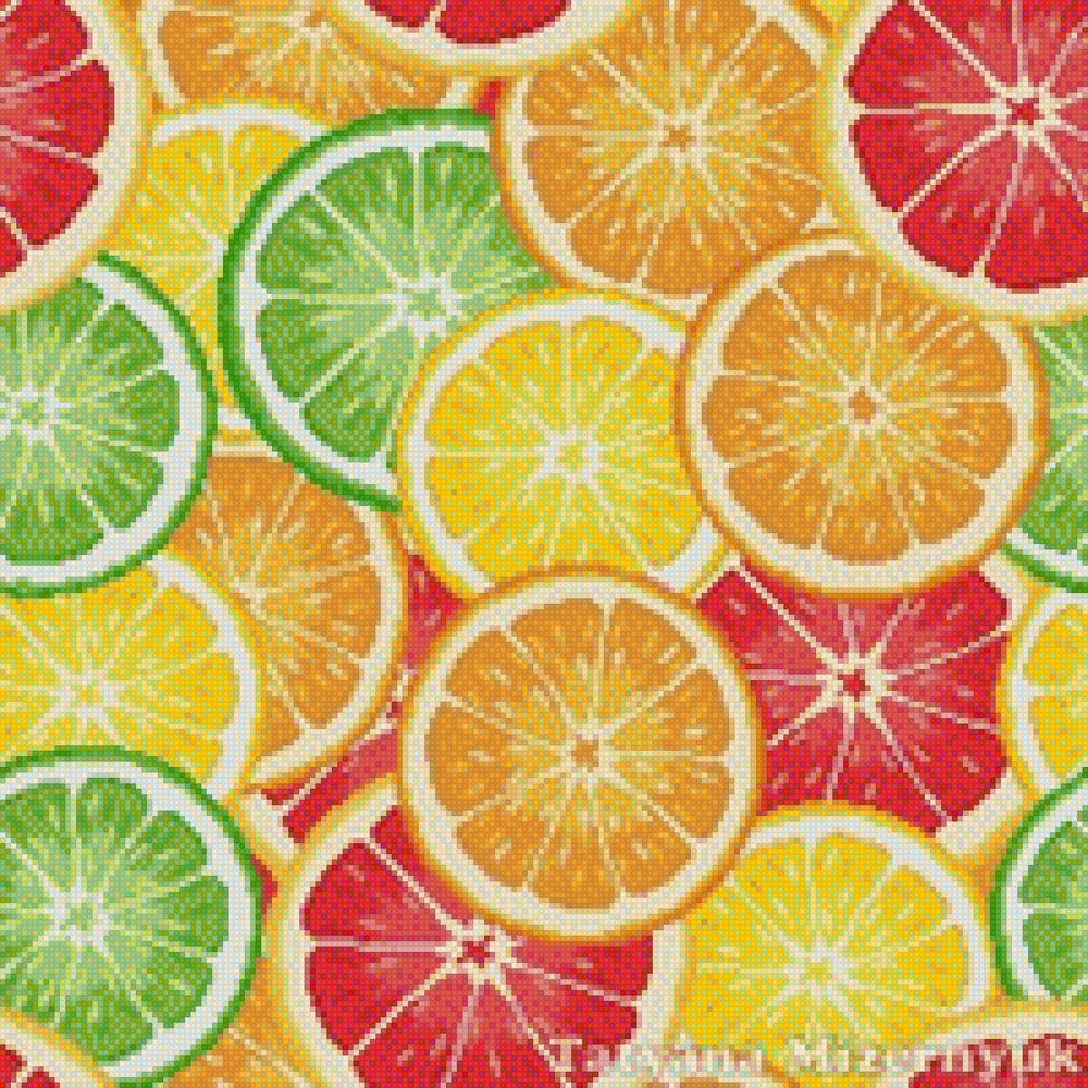 Подушка Цитрус - лимон апельсин цитрус - предпросмотр