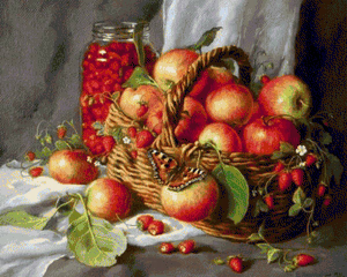 Натюрморт с яблоками - предпросмотр