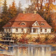 Дом у пруда