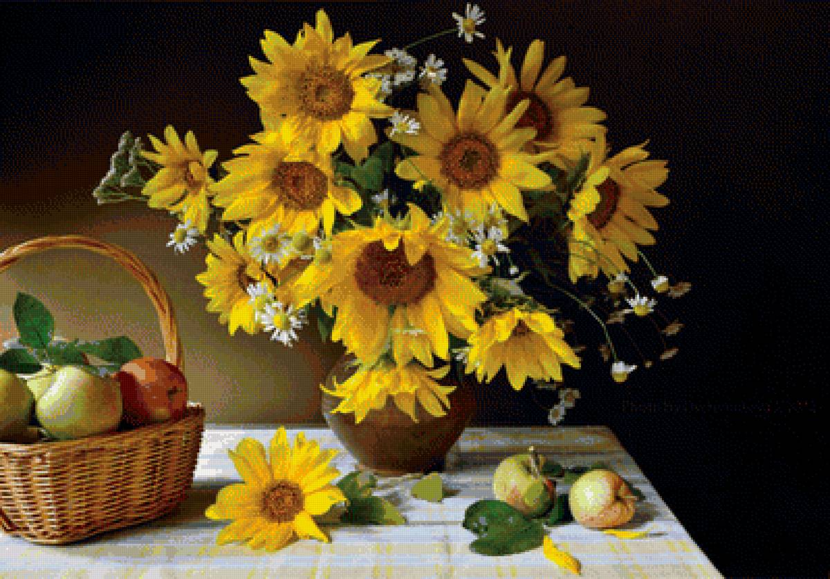 подсолнухи - кухня - предпросмотр