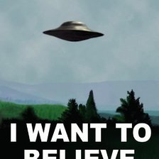 Схема вышивки «плакат Малдера I WANT TO BELIEVE»