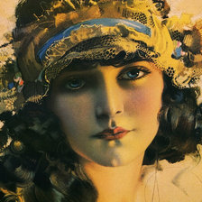 Схема вышивки «Портрет в стиле Pin-ap»