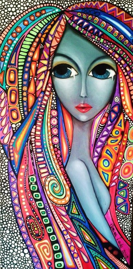 Абстракция 4 - вышивка - оригинал