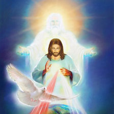 Схема вышивки «Отец, Иисус и Дух Святой»