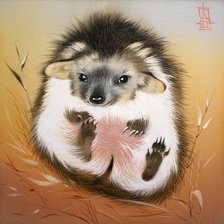 Схема вышивки «ежик 11»