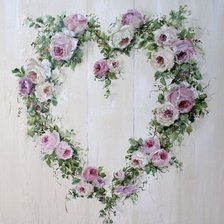 Схема вышивки «Srdce z růží»