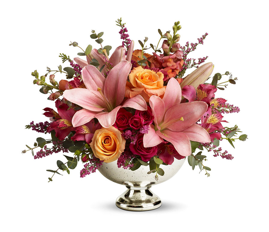 Лилии в вазе - цветы, лилии, цветыввазе, розы - оригинал