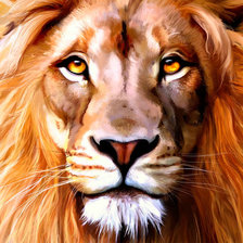 Схема вышивки «лев»